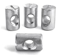 Bulk Hardware Lot de 20 écrous symétriques plaqués zinc M6 x 16 mm