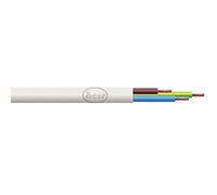 Bulk Hardware TM BH01459 Câbles 3 conducteurs rond, Blanc