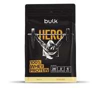 Bulk Hero 100% Whey Protéine en Poudre | Vanille | 13 Portions | 26g Protéine + 3g Créatine | 5g BCAA | Faible en Sucre | Absorption Rapide | Isolat, Hydrolysat & Concentré