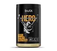 Bulk Hero Whey Protéine en Poudre | Vanille | 910g | 26g Protéine + 3g Créatine | 5g BCAA | Faible en Sucre | Absorption Rapide | Isolat, Hydrolysat & Concentré