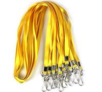 Bulk Lanyards Cordon de croisière en nylon pour porte-badge Idéal pour bureau, enfants, enseignants 50 Pack jaune
