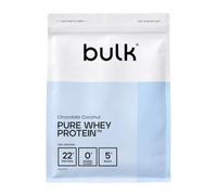 Bulk Pure Whey Protéine en Poudre, Chocolat Noix de Coco, 2.5kg | 22g Protéines 5g BCAA portion, Shake, Faible en sucre, Favorise la croissance la récupération musculaires, Mélange facile