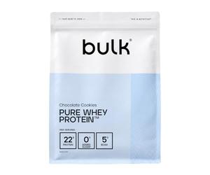 Bulk Pure Whey Protéine en Poudre, Cookies Chocolat, 500g | 22g Protéines et 5g BCAA portion, Shake de Whey, Faible en sucre, Favorise la croissance la récupération musculaires
