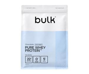 Bulk Pure Whey Protéine en Poudre Moins Sucré, Chocolat, 22g de Protéines et 5g de BCAA par Dose, Shake de Whey Concentrée, Faible en Sucre, Soutient la Croissance et la Récupération Musculaire, 500g