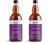Bulk Sirop Barista Zéro Calorie, Caramel, 1 Litre, Parfait pour les shakes protéinés, Café, Thé, Desserts, Faible teneur en matières grasses, Faible calories, l'emballage peut varier (Lot de 2)