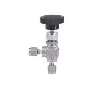 Bulkhead Fit 6mm 1/8" 1/4" OD Tube Compression Angle Needle Valve Crane Elbow Forged 316 Stainless(6.35mm)