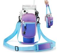 BULKITEM Sac de transport pour bouteille d'eau de 887 ml avec poche pour téléphone - Gobelet Stanley de 887 ml avec poignée - Porte-gobelet isotherme en néoprène - Sangle pour accessoires de