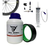 BULL BERNA Kit de tubélisation 2 roues Complet avec liquides, valves Presta, Kit dosage et ruban de 25 mm