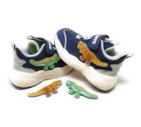 Bull Boys Chaussures de sport DNAI5123 Dinosaure T-Rex,Bleu marine, à déchirure, semelle en caoutchouc amortisant et Path interchangeable, bleu, 35 EU
