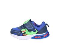 Bull Boys Chaussures de sport pour enfants avec lumières et dinosaures, baskets avec semelle antidérapante amortissante, bleu, 35 EU