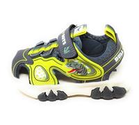 Bull Boys Sandale DNCL5191 T-Rex à bout fermé,Lumières LED,Semelle amortissante avec empreinte de dinosaure,Déchirable, gris, 28 EU