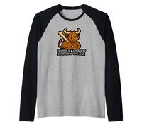 Bull City Durham NC 919 North Carolina Bull Head Homme Femme Manche Raglan