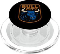 Bull City Durham NC 919 North Carolina Bull Head Homme Femme PopSockets PopGrip pour MagSafe