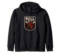 Bull City Durham NC 919 North Carolina Bull Head Homme Femme Sweat à Capuche