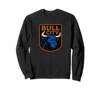 Bull City Durham NC 919 North Carolina Bull Head Homme Femme Sweatshirt