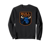 Bull City Durham NC 919 North Carolina Bull Head Homme Femme Sweatshirt