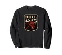 Bull City Durham NC 919 North Carolina Bull Head Homme Femme Sweatshirt