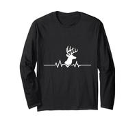 Bull Elk Hunting Heartbeat Hunter Hunt Lover Amateur Manche Longue