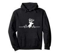 Bull Elk Hunting Heartbeat Hunter Hunt Lover Amateur Sweat à Capuche