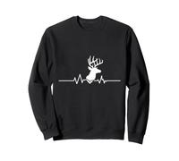 Bull Elk Hunting Heartbeat Hunter Hunt Lover Amateur Sweatshirt
