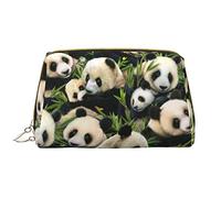 Bull Elk Trousse de toilette en cuir pour femme, Adorable panda, Taille unique