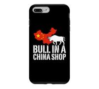 Bull Funny in A China Shop Carte Drapeau Idiome Souvenir de Voyage Coque pour iPhone 7 Plus/8 Plus