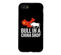 Bull Funny in A China Shop Carte Drapeau Idiome Souvenir de Voyage Coque pour iPhone SE (2020) / 7/8