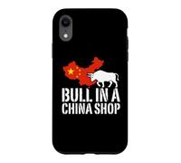 Bull Funny in A China Shop Carte Drapeau Idiome Souvenir de Voyage Coque pour iPhone XR