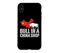 Bull Funny in A China Shop Carte Drapeau Idiome Souvenir de Voyage Coque pour iPhone XS Max