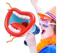 Bull Horn Speaker - Funny Record Play, Handheld Toy, Compact Voice Chan | Large Mouth Voice Changing Amplifier Bull Ho Kids Boys Girls Birthday Party Christmas Prank April Fools Day Stage Cosplay Fun