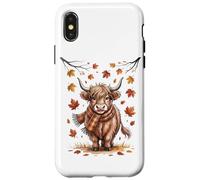 Bull Onward Power Feuilles d'automne Hiver Esprit Amoureux Coque pour iPhone X/XS