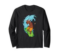 Bull Surfant sur Un Billet d'un Dollar Manche Longue