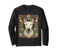 Bull Terrier Anglais Blanc Beau Vintage Manche Longue