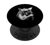 Bull Terrier anglais chantant chanteur amateur de chiens PopSockets PopGrip Adhésif