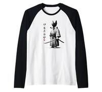 Bull Terrier anglais Guerrier Samouraï Art japonais Ukiyo-e Manche Raglan