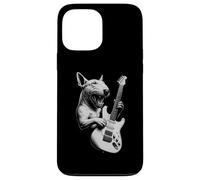 Bull Terrier anglais jouant de la guitare rock amateur de chiens Coque pour iPhone 13 Pro Max