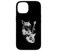 Bull Terrier anglais jouant de la guitare rock amateur de chiens Coque pour iPhone 14