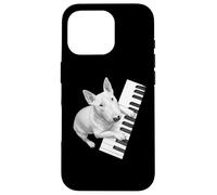 Bull Terrier anglais jouant du pianiste amateur de chiens Coque pour iPhone 16 Pro