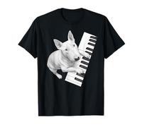 Bull Terrier anglais jouant du pianiste amateur de chiens T-Shirt