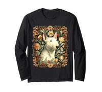 Bull Terrier Anglais Vintage botanique Manche Longue