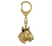 Bull Terrier, Bullterrier III - Porte-Clés Doré Avec Chien, Sac À Main