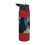 Bull Terrier Chien Van Gogh Nuit étoilée Stainless Steel Insulated Water Bottle