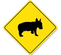 Bull Terrier Dog Diamond Sign