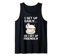 Bull Terrier Dog I Get Up Early Coffee Funny Puppy Dogs Débardeur