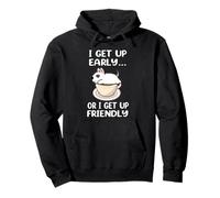 Bull Terrier Dog I Get Up Early Coffee Funny Puppy Dogs Sweat à Capuche