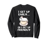 Bull Terrier Dog I Get Up Early Coffee Funny Puppy Dogs Sweatshirt