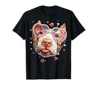 Bull Terrier Dog Lunettes de Soleil en Forme de cœur pour la Saint-Valentin T-Shirt