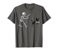 Bull Terrier drôle Courir Squelette Halloween T-Shirt