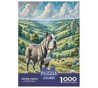 Bull Terrier du Staffordshire 1000 Pièces Puzzle pour Adultes Enfants, Parfait pour Les Amateurs De Puzzles, Cadeau, Jouet pour Enfant, Jeux Éducatif, Qualité Premium 38x26cm/1000pcs