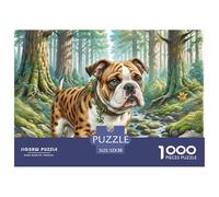 Bull Terrier du Staffordshire Puzzle 1000 Pièces Puzzles Collection Spéciale Qualité Premium Stimulant Cadeau Adultes Et Enfants À Partir De 12 Ans 52x38cm/1000pcs